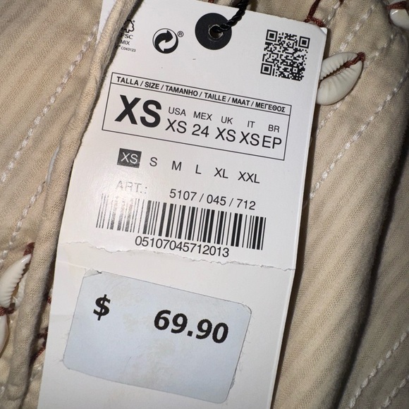 Zara Beige and Red Floral Maxi Dress - Picture 10 of 12